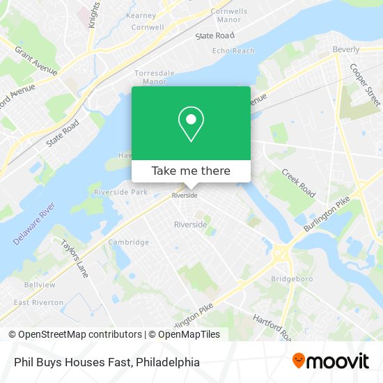 Mapa de Phil Buys Houses Fast