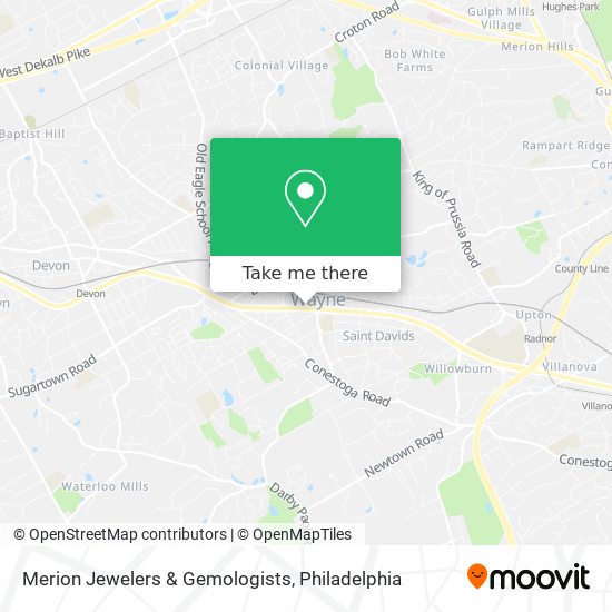 Mapa de Merion Jewelers & Gemologists