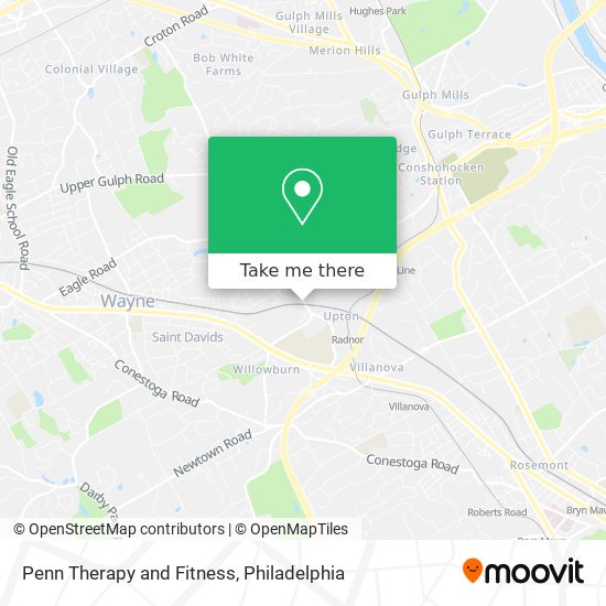 Penn Therapy and Fitness map