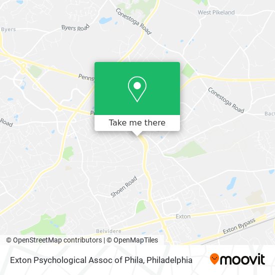 Exton Psychological Assoc of Phila map