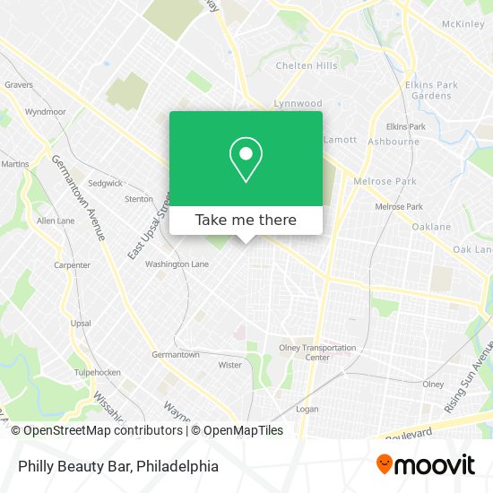 Philly Beauty Bar map