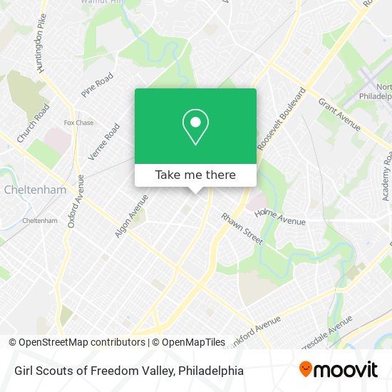 Girl Scouts of Freedom Valley map