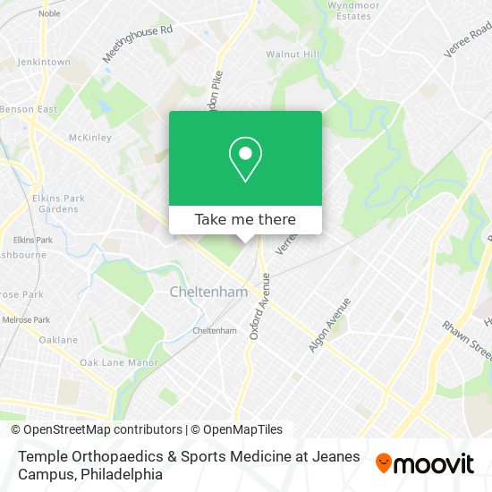 Temple Orthopaedics & Sports Medicine at Jeanes Campus map