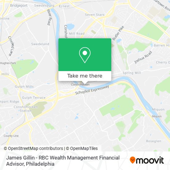 Mapa de James Gillin - RBC Wealth Management Financial Advisor
