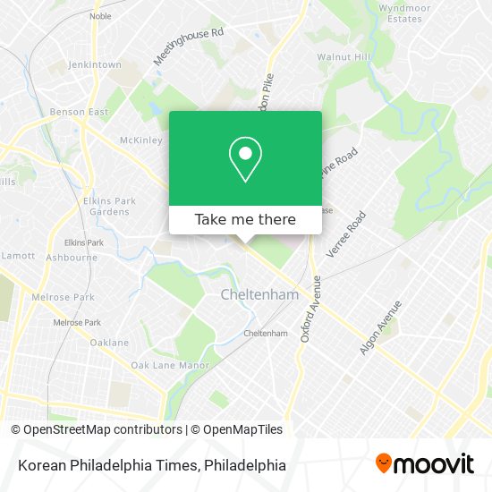 Mapa de Korean Philadelphia Times