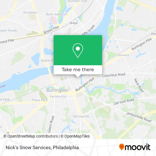 Nick's Snow Services map