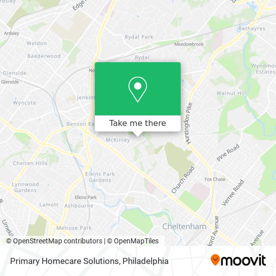 Mapa de Primary Homecare Solutions