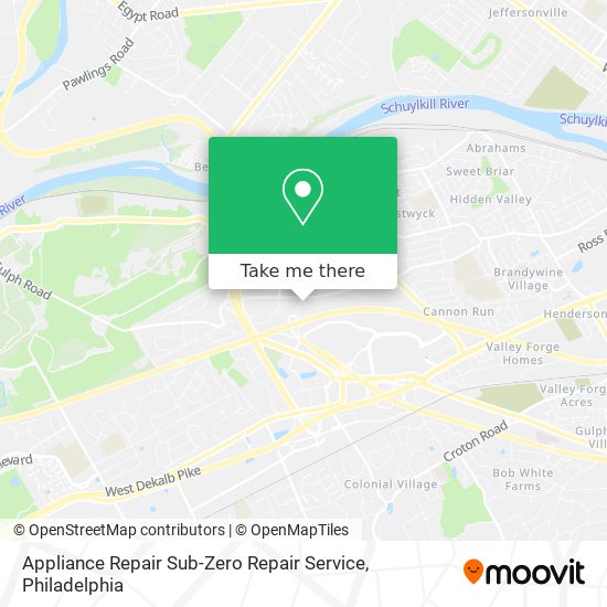 Appliance Repair Sub-Zero Repair Service map