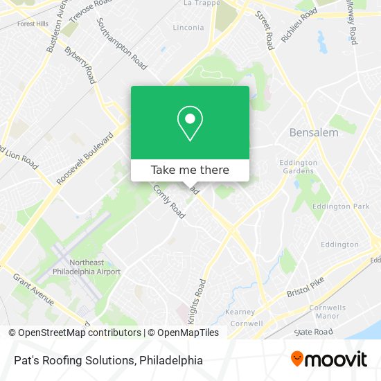 Pat's Roofing Solutions map