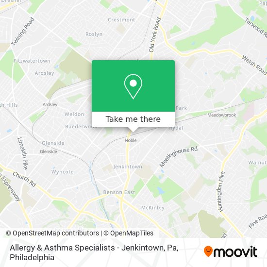 Mapa de Allergy & Asthma Specialists - Jenkintown, Pa