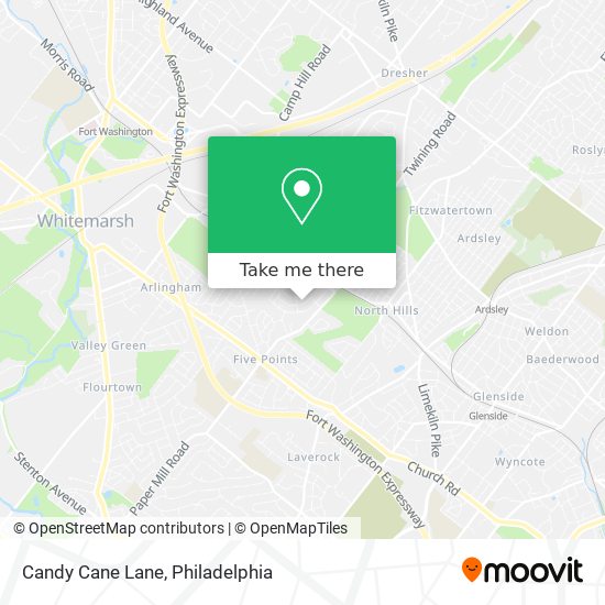 Candy Cane Lane map