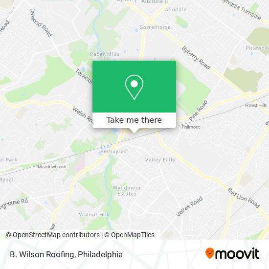 B. Wilson Roofing map