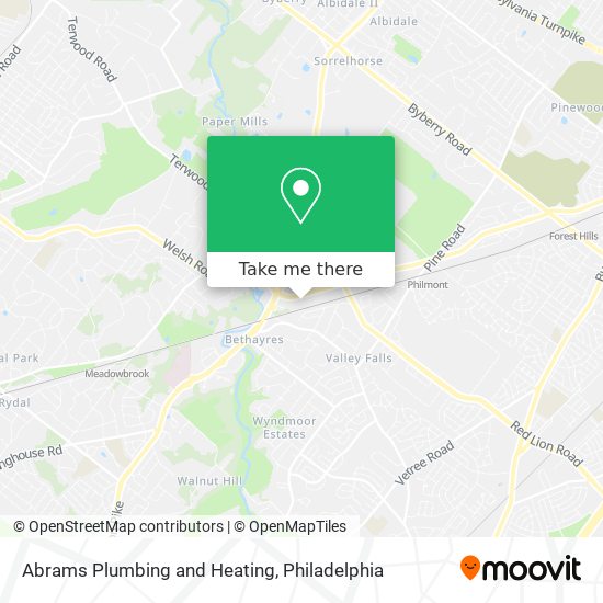 Abrams Plumbing and Heating map