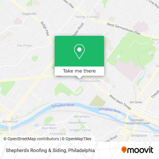 Shepherds Roofing & Siding map