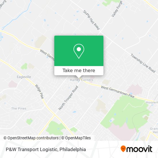 P&W Transport Logistic map