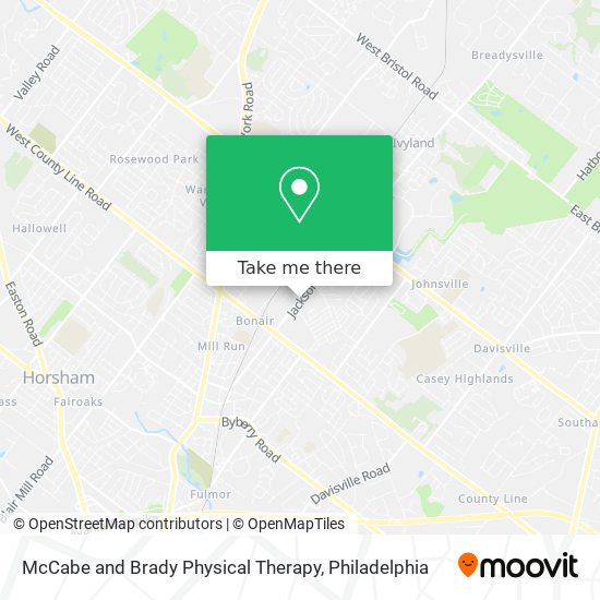 McCabe and Brady Physical Therapy map