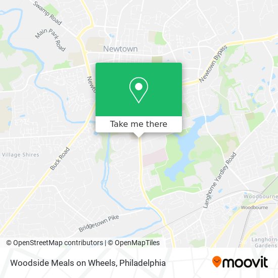 Woodside Meals on Wheels map