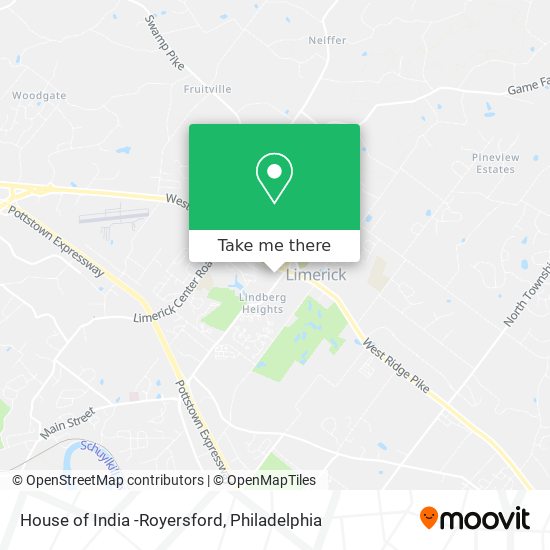 House of India -Royersford map