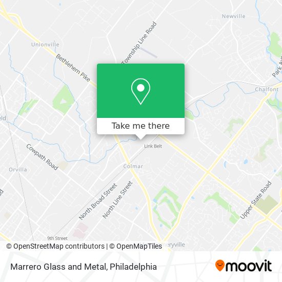 Marrero Glass and Metal map