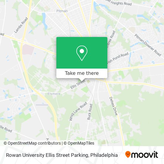 Mapa de Rowan University Ellis Street Parking