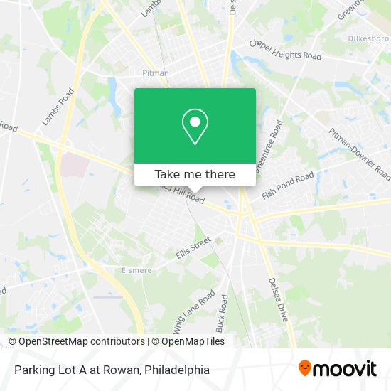 Parking Lot A at Rowan map