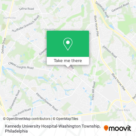 Kennedy University Hospital-Washington Township map
