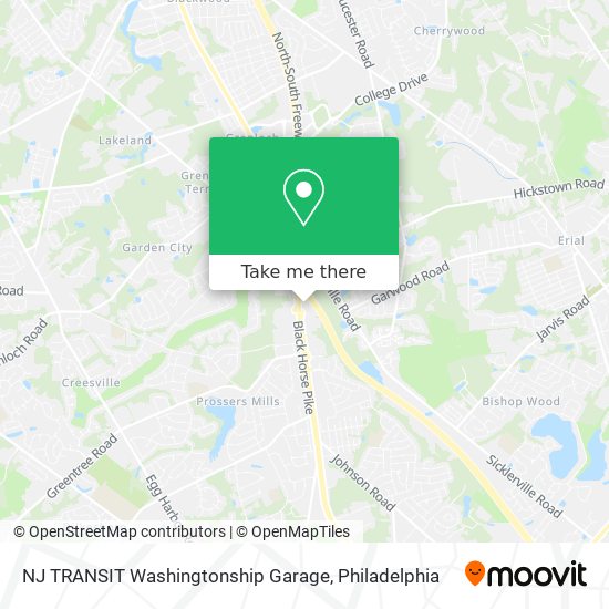 Mapa de NJ TRANSIT Washingtonship Garage
