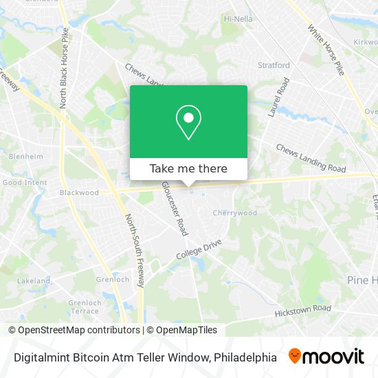 Mapa de Digitalmint Bitcoin Atm Teller Window