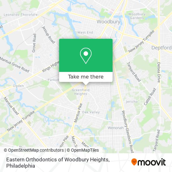 Eastern Orthodontics of Woodbury Heights map