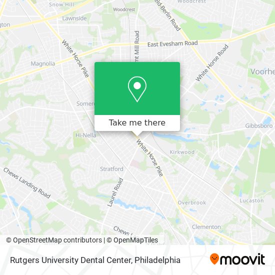 Mapa de Rutgers University Dental Center
