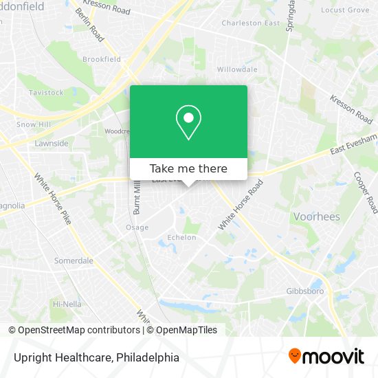 Upright Healthcare map