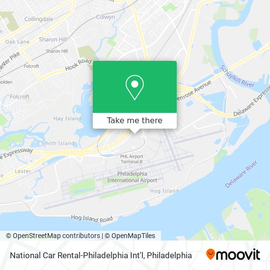 National Car Rental-Philadelphia Int'l map