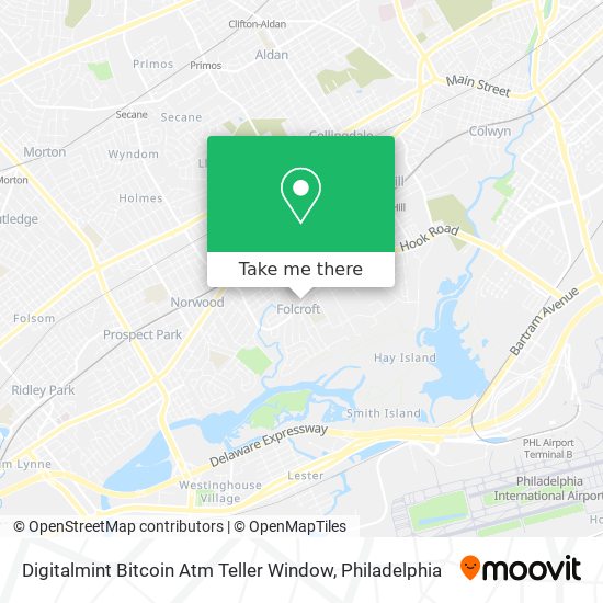 Mapa de Digitalmint Bitcoin Atm Teller Window