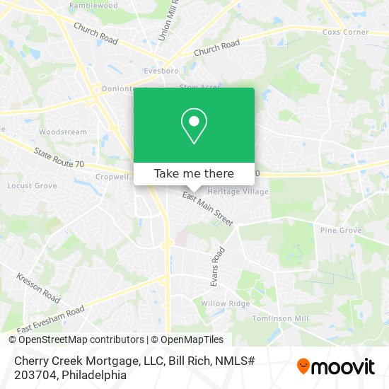 Cherry Creek Mortgage, LLC, Bill Rich, NMLS# 203704 map