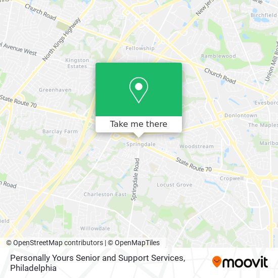 Personally Yours Senior and Support Services map