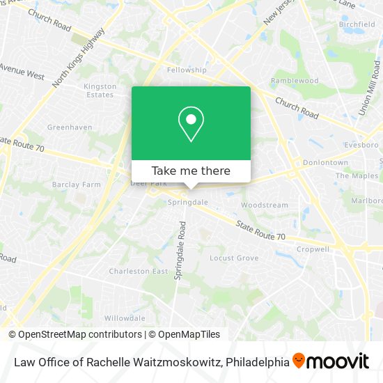 Mapa de Law Office of Rachelle Waitzmoskowitz