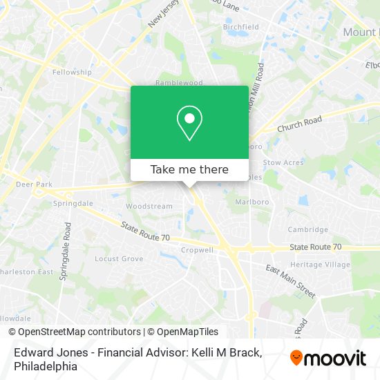 Mapa de Edward Jones - Financial Advisor: Kelli M Brack