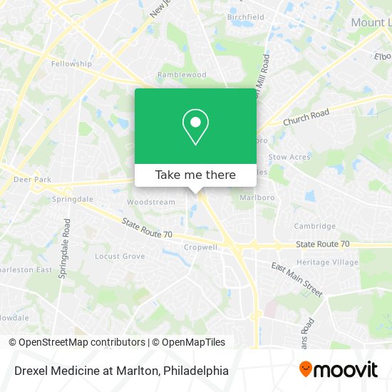 Mapa de Drexel Medicine at Marlton