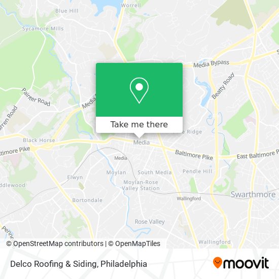 Delco Roofing & Siding map