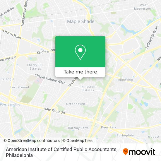 American Institute of Certified Public Accountants map