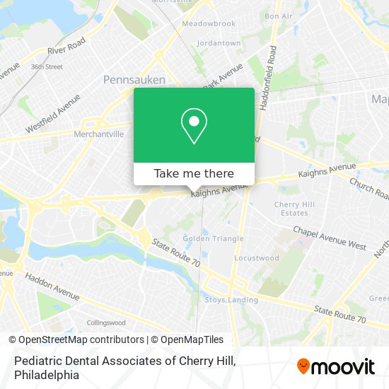 Pediatric Dental Associates of Cherry Hill map