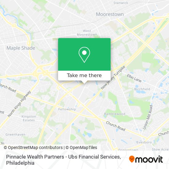 Mapa de Pinnacle Wealth Partners - Ubs Financial Services