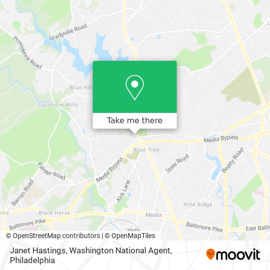 Mapa de Janet Hastings, Washington National Agent