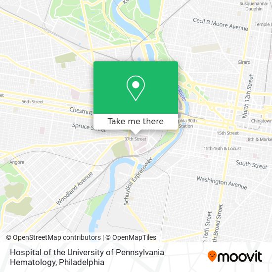 Hospital of the University of Pennsylvania Hematology map