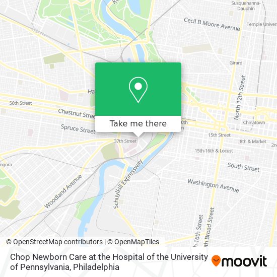 Mapa de Chop Newborn Care at the Hospital of the University of Pennsylvania
