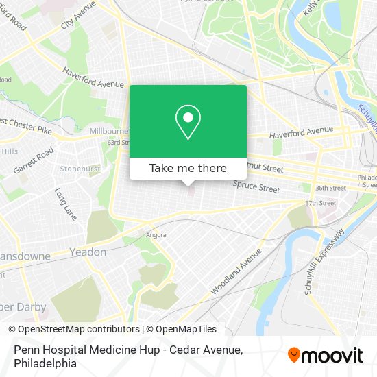 Penn Hospital Medicine Hup - Cedar Avenue map
