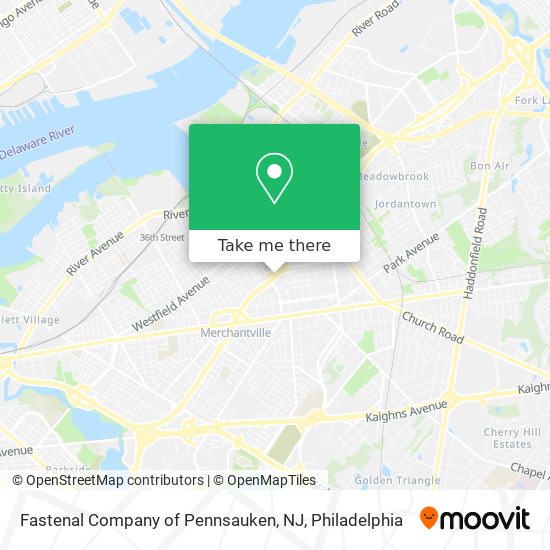 Fastenal Company of Pennsauken, NJ map