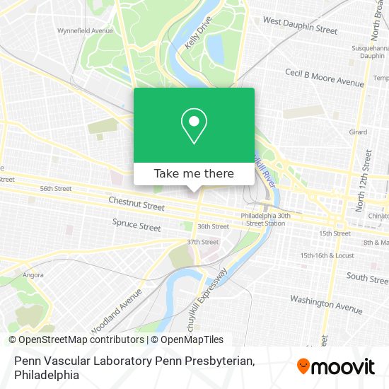 Penn Vascular Laboratory Penn Presbyterian map