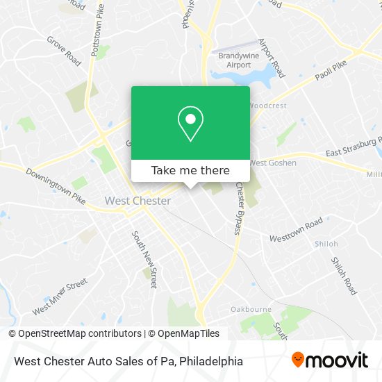 West Chester Auto Sales of Pa map