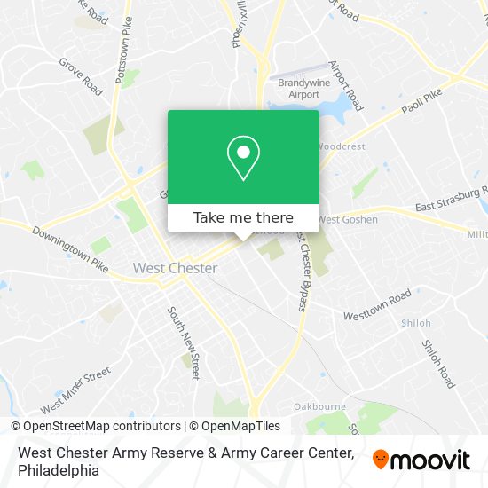 Mapa de West Chester Army Reserve & Army Career Center